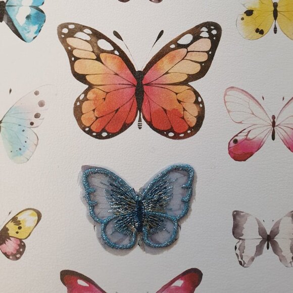 Notebook-Organza Butterfly Flowers Handmade Journal Notepad Teacher Gift - Picture 3 of 5